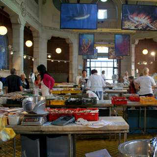 Fischhalle in Rijeka wurde im Jahr 1914 gebaut in Neoromanik